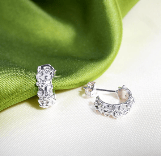 Blossom Honey Flower Chunky Hoop Earrings Earrings Kit Heath