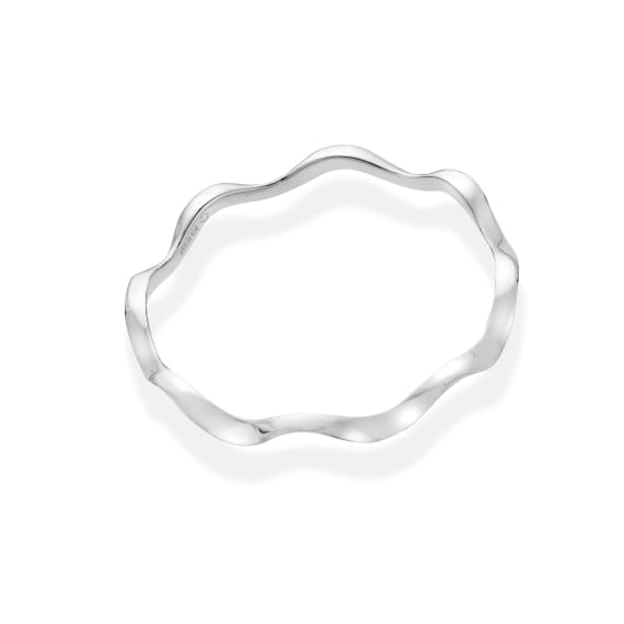 Causing ripples silver bangle Bangles Sea Gems Ltd