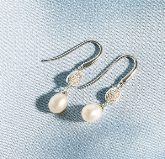 Coast Pebble Pavé Pearl Drop Earrings Earrings Kit Heath