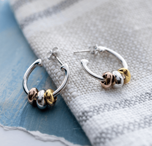 Coast Tumble Golden Hoop Earrings Earrings Kit Heath