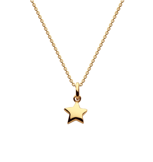 Dainty Gold Plate Solid Star 18" Necklace Necklace DEW