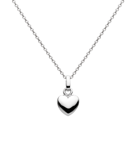 Dainty Solid silver Heart Necklace Necklace DEW