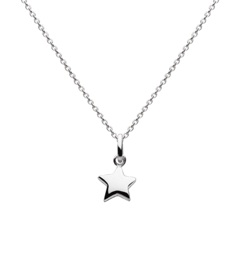 Dainty Solid silver Star Pendant Necklace DEW