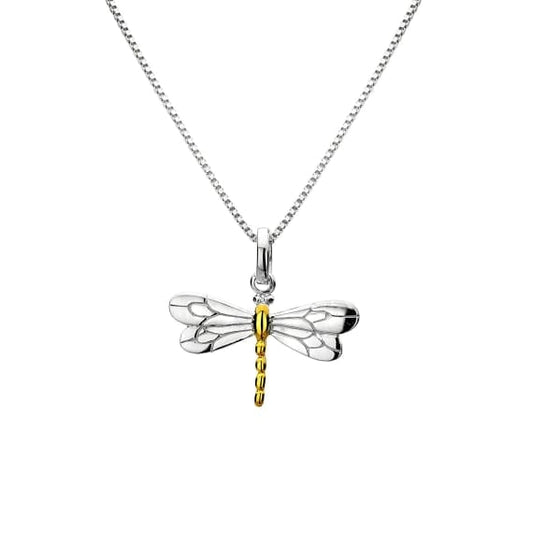 Elegant two-tone Dragonfly pendant Pendants Sea Gems Ltd