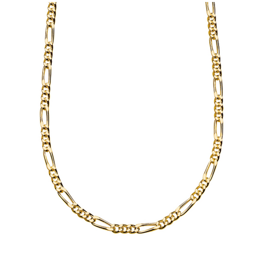 Gold Plated silver Figaro Chain 18" Necklace Necklace DEW   