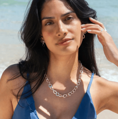 Forever Linked Silver Necklace Necklace Sea Gems Ltd