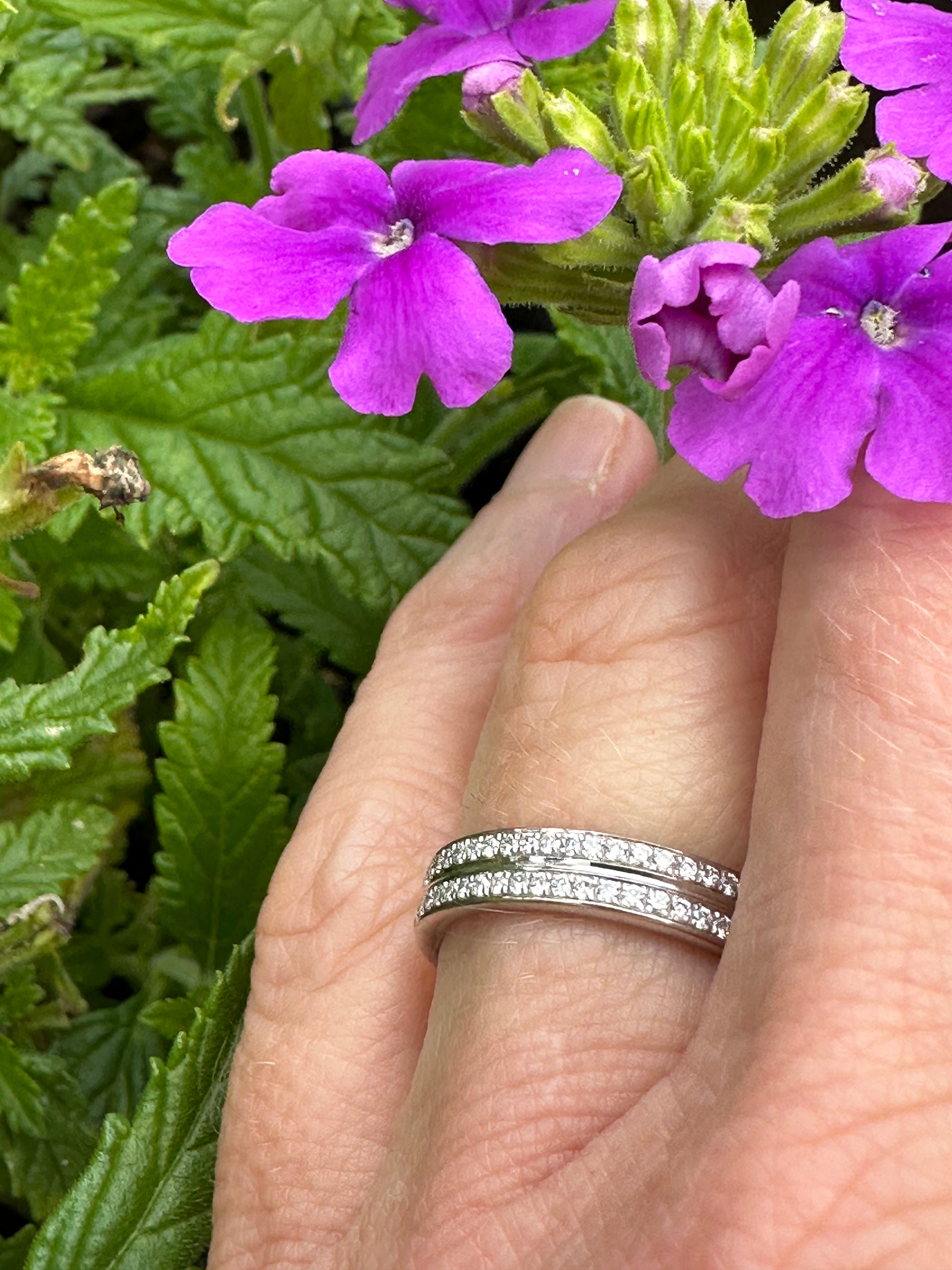 Antique 1920s 18ct White Gold Stamped