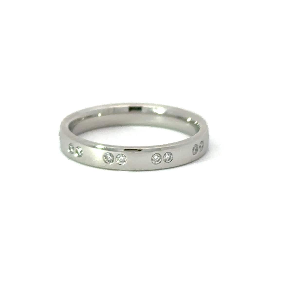 Gerstner Platinum brilliant cut diamond pairs in a full eternity band size L Ring Gerstner