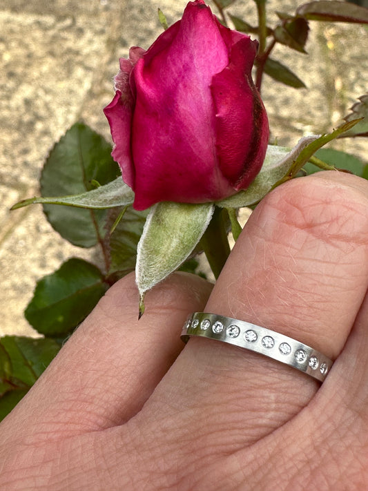 Gerstner Platinum ladies 0.30ct TW VS1 diamond full eternity ring size M Ring Gerstner