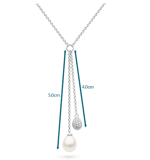 Glisten Pavé & Pearl Lariat Style Coast Pebble Necklace Necklace Kit Heath