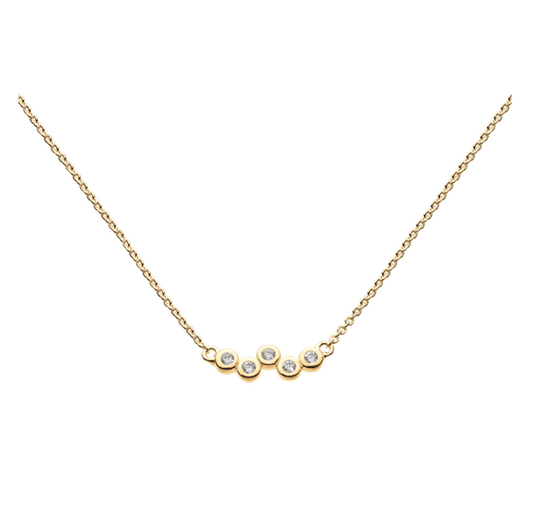 Gold Plated silver stone set Scatter Necklet Necklace DEW