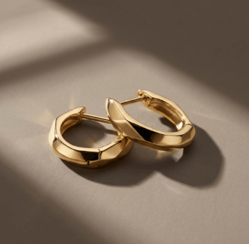 Earrings Golden Glint Geo  Hoop Earrings