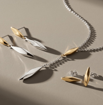 Necklace Golden Glint Two-Tone Lariat-Style Necklace