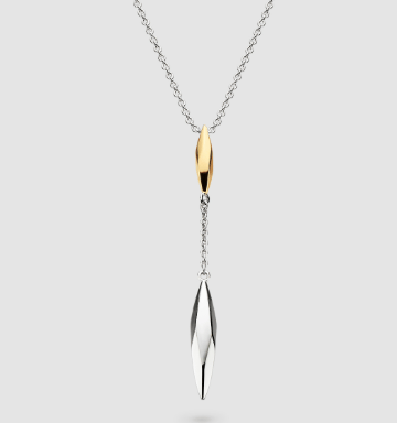 Necklace Golden Glint Two-Tone Lariat-Style Necklace