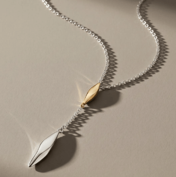 Necklace Golden Glint Two-Tone Lariat-Style Necklace