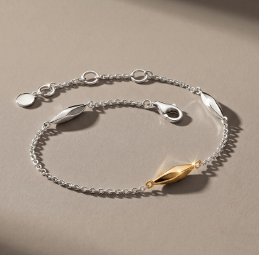 Bracelet Golden Glint Two-Tone Station Bracelet