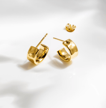 Earrings Golden Mirage Reflect Golden Hoop Earrings