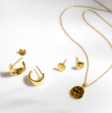 Earrings Golden Mirage Reflect Golden Hoop Earrings