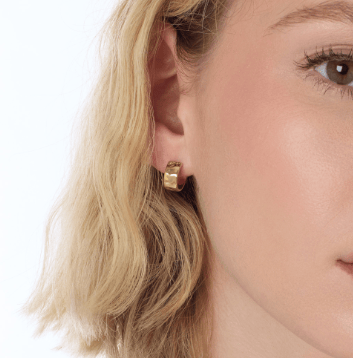 Earrings Golden Mirage Reflect Golden Hoop Earrings