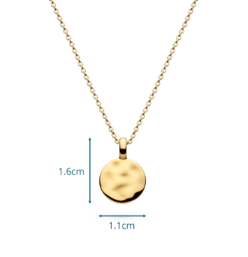 Necklace Golden Mirage Reflect Golden Round Disc Mini Necklace