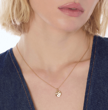 Necklace Golden Mirage Reflect Golden Round Disc Mini Necklace