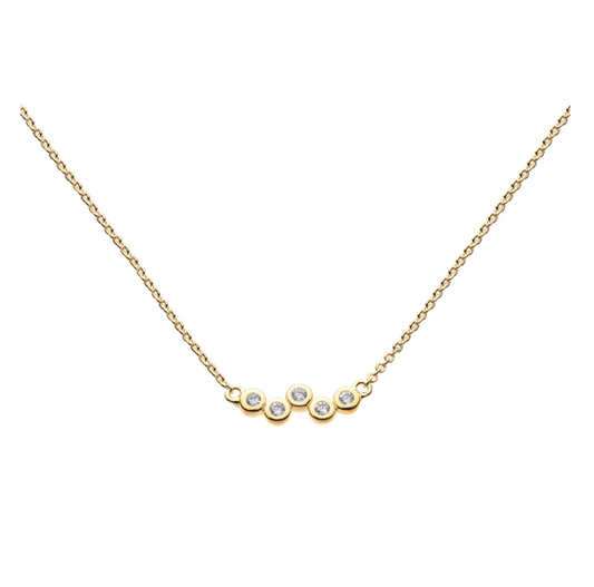 Gold Plated silver stone set Scatter Necklet Necklace DEW   