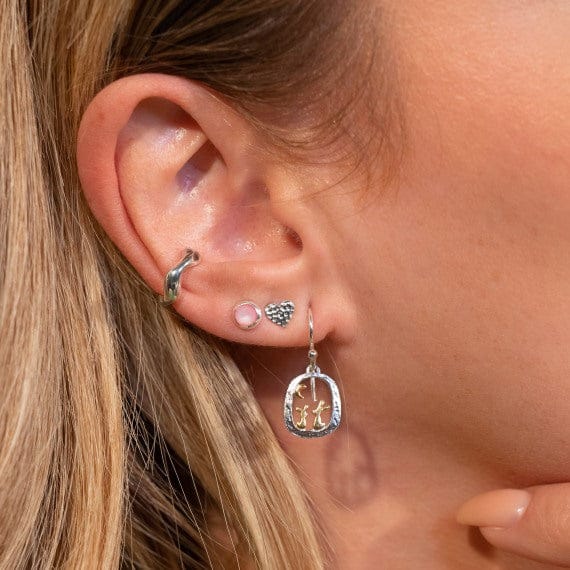 Handcrafted playful bunnies drop earrings Earrings Sea Gems Ltd