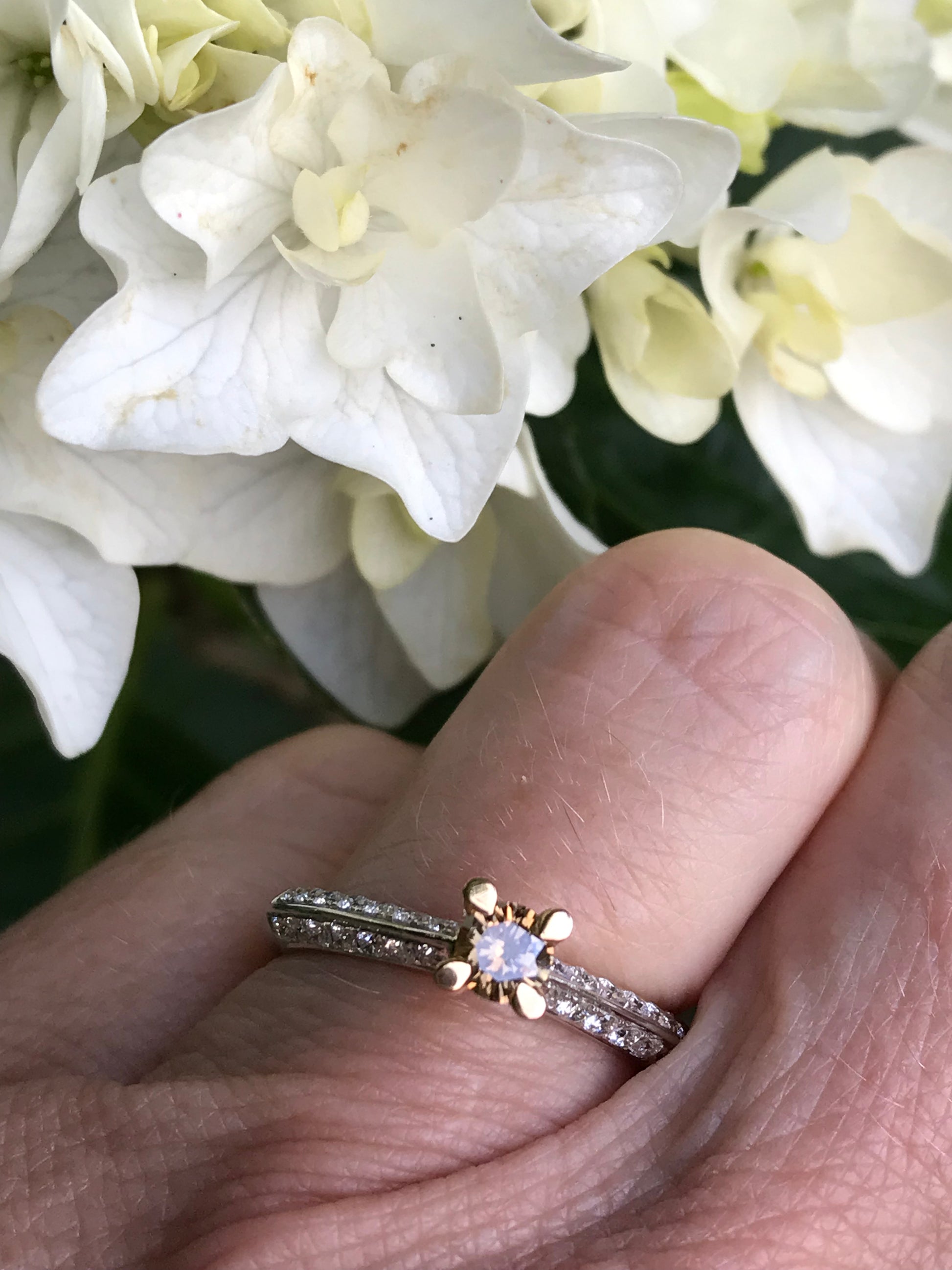 18ct white gold 0.27ct natural cognac diamond Ring Buchwald   