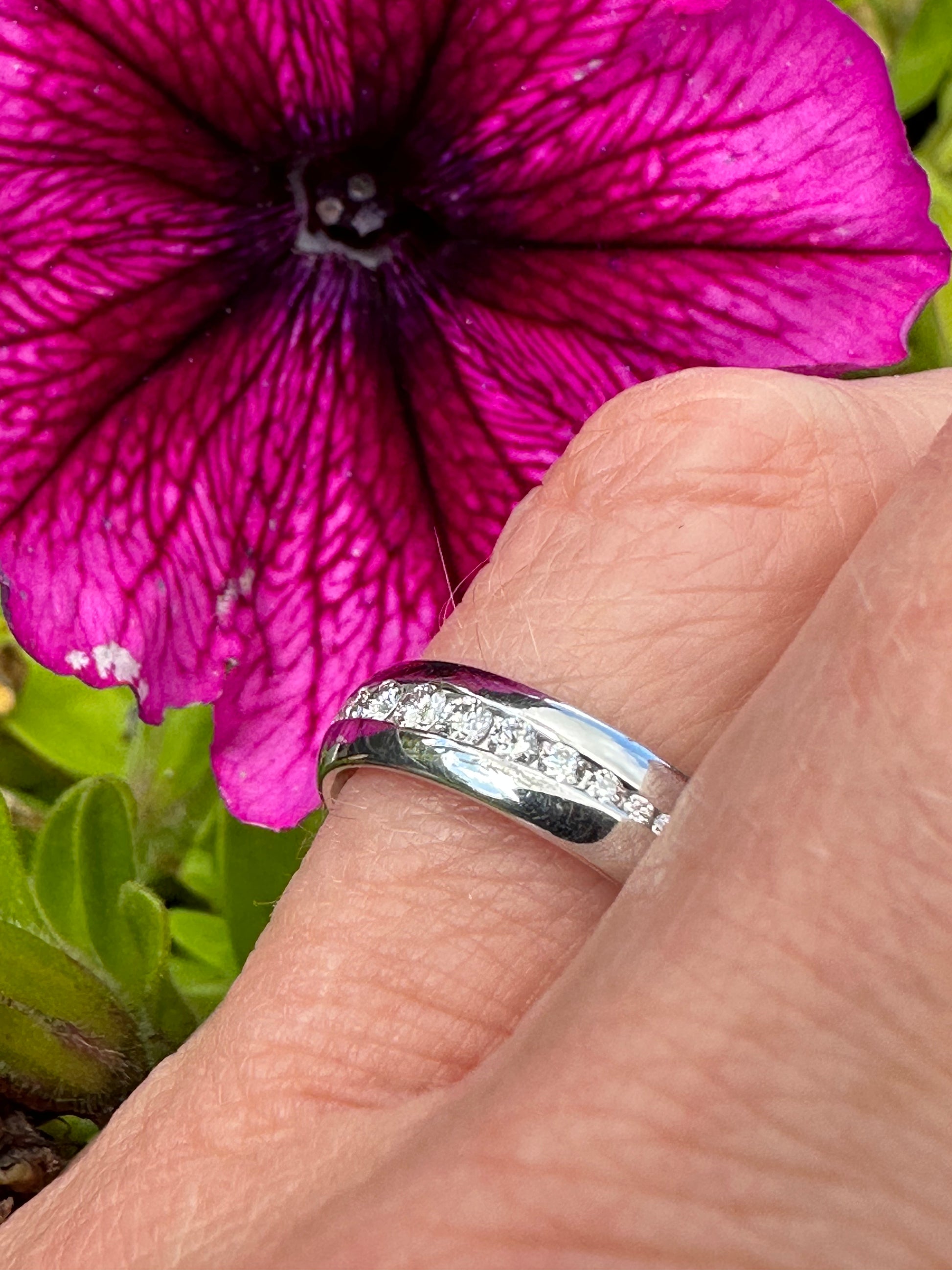 18ct white ladies gold ring with brilliant diamonds TW VS1 0.28ct Ring Gerstner   