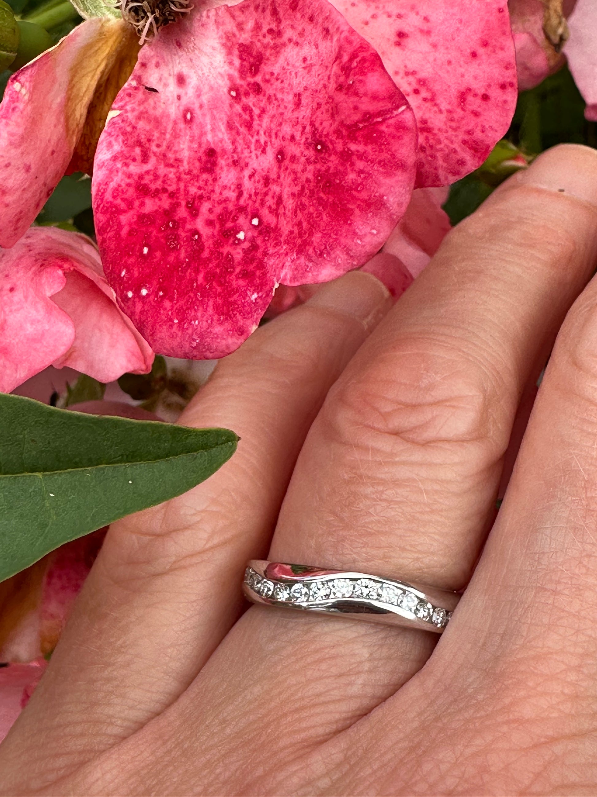 18ct white gold 0.38ct TW VS1 diamond ladies wedding ring size M Ring Gerstner   