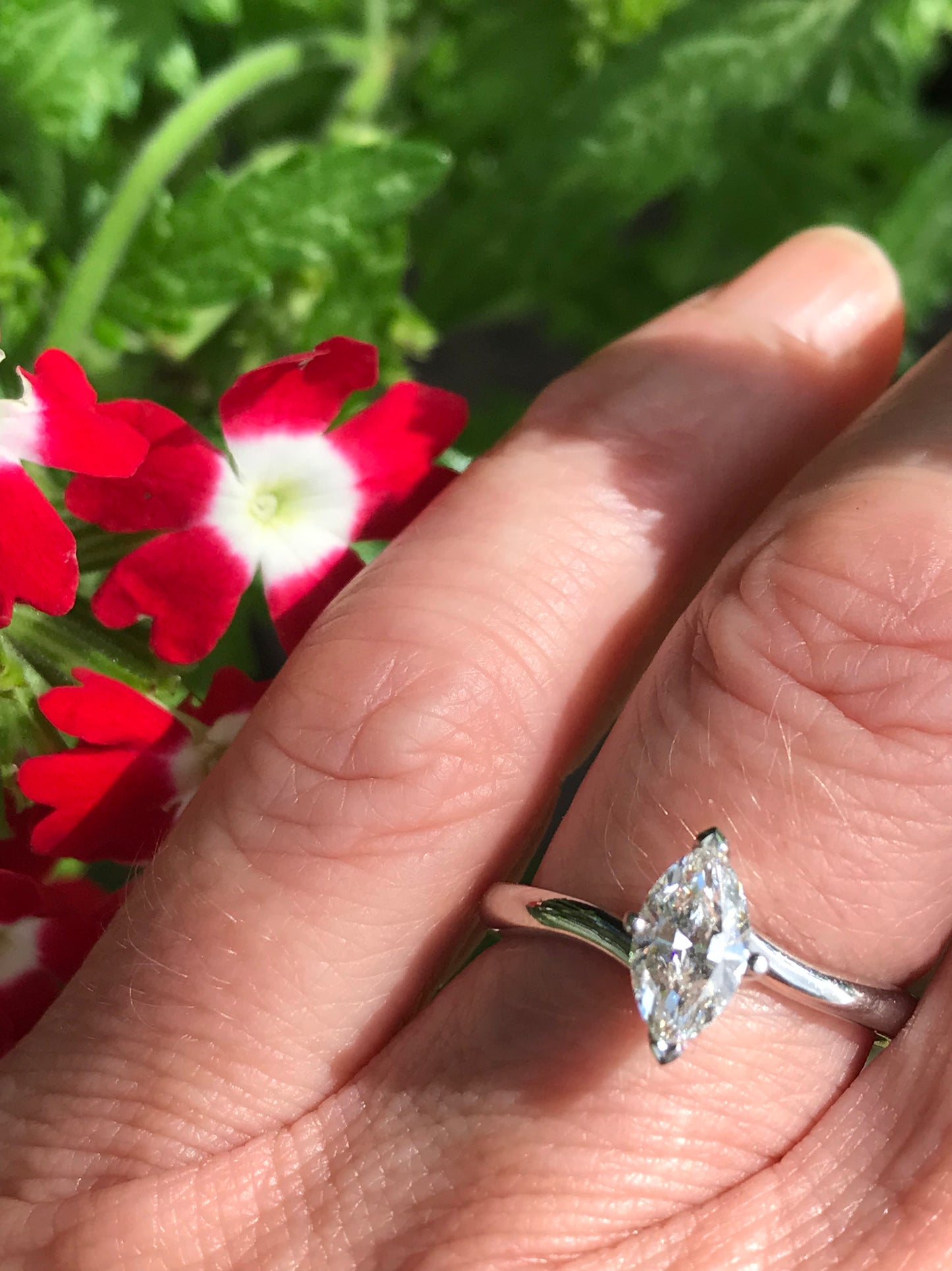 Platinum marquise 0.70ct certified natural diamond ring Ring Rock Lobster   