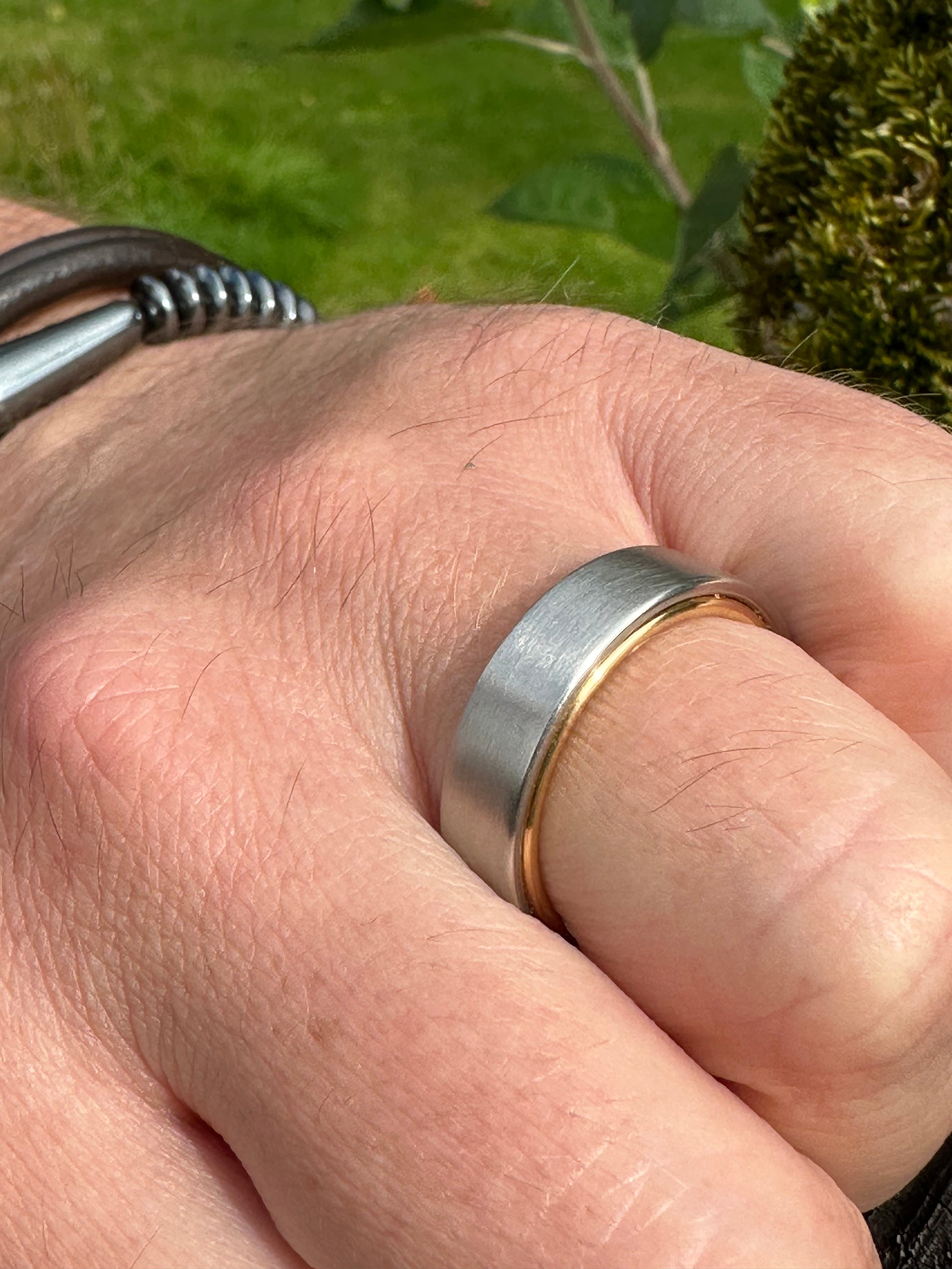 Gold and 2025 platinum mix ring