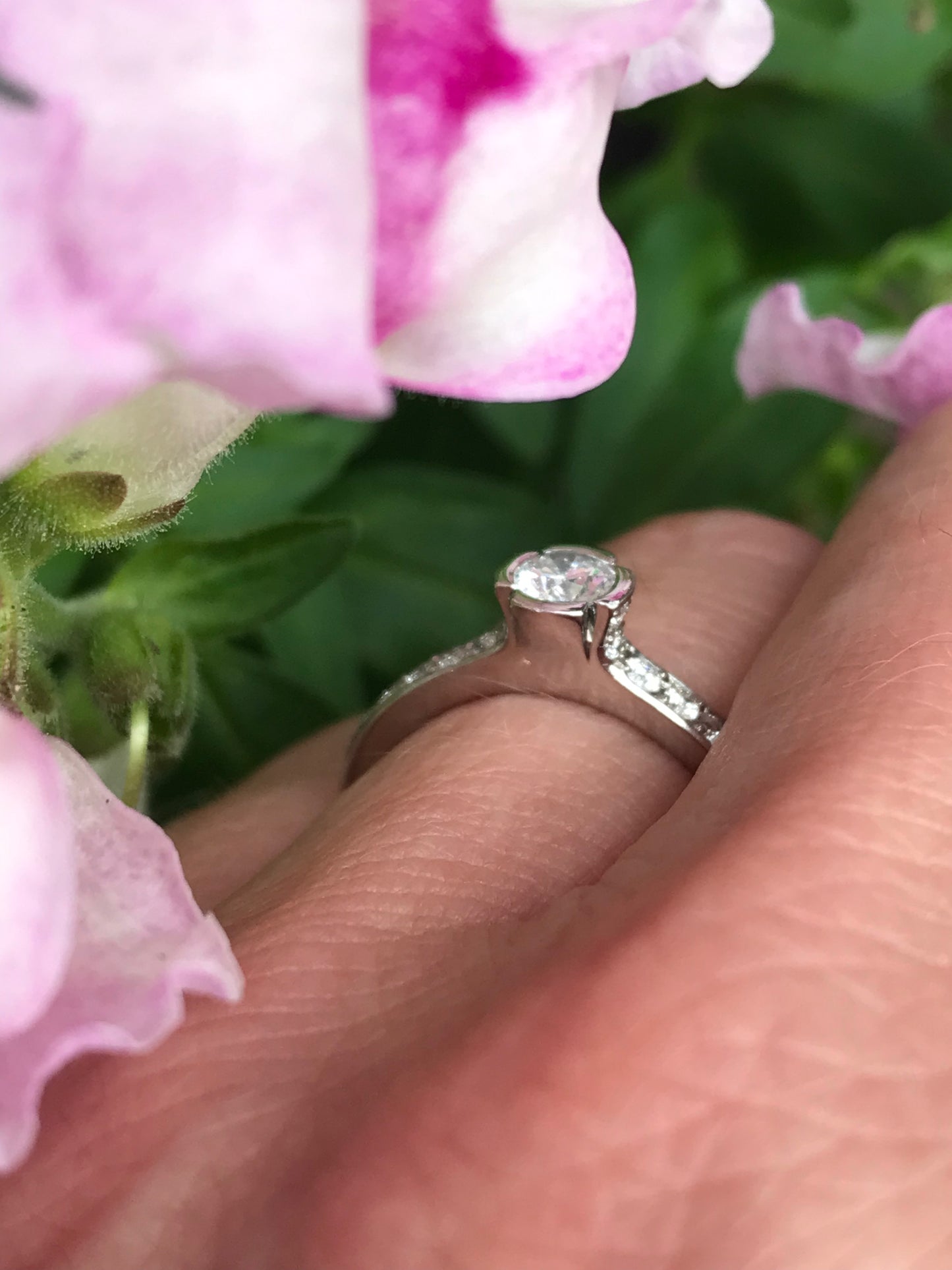 Platinum 0.32ct natural diamond ring with brilliant set shoulders Ring Henrich & Denzel   
