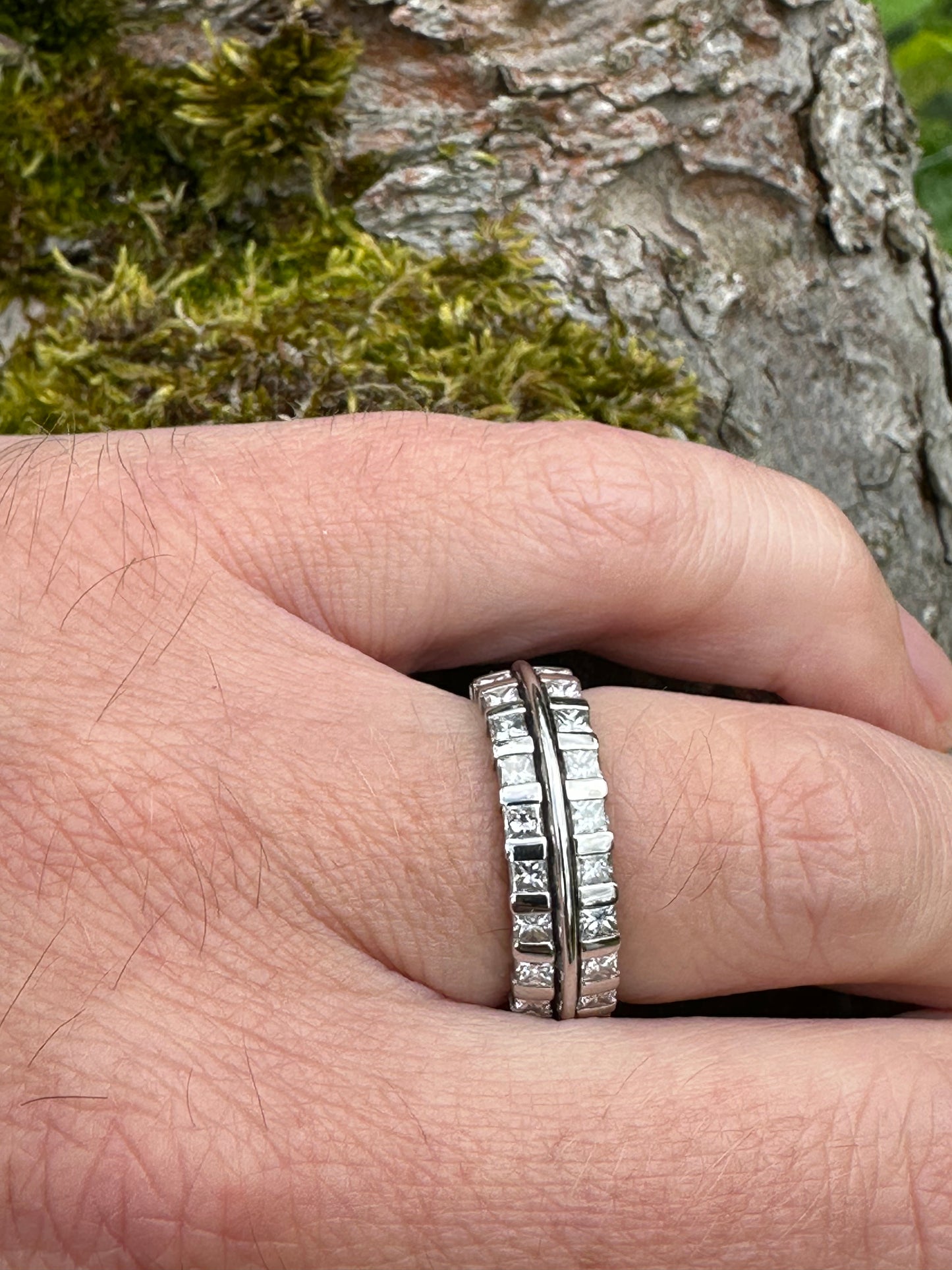 Fully diamond set 2.43ct palladium wedding ring Ring Furrer Jacot   