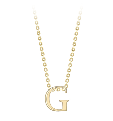 9ct Yellow Gold Initial Pendants A-Z Pendant Stubbs G  