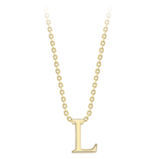 9ct Yellow Gold Initial Pendants A-Z Pendant Stubbs L  