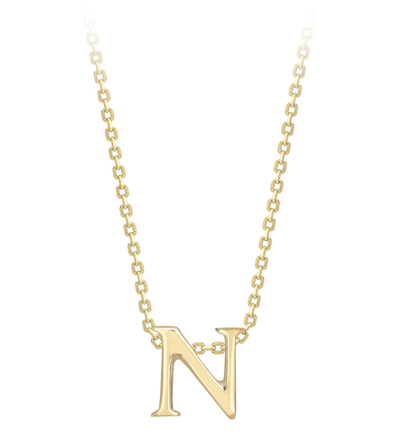 9ct Yellow Gold Initial Pendants A-Z Pendant Stubbs N  