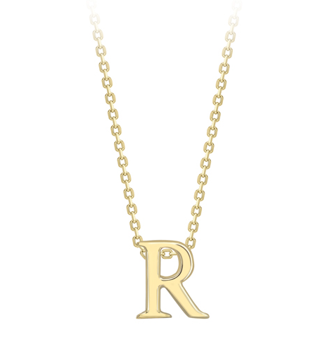 9ct Yellow Gold Initial Pendants A-Z Pendant Stubbs R  