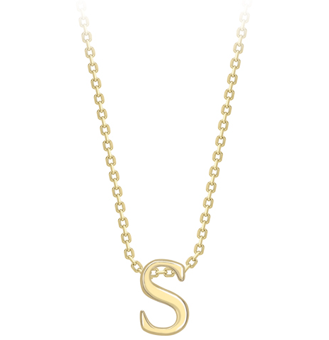 9ct Yellow Gold Initial Pendants A-Z Pendant Stubbs S  