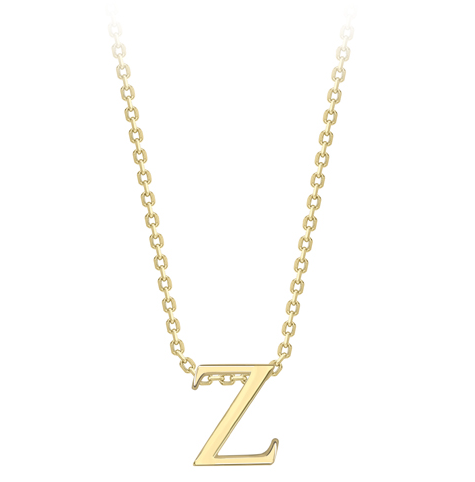 9ct Yellow Gold Initial Pendants A-Z Pendant Stubbs Z  