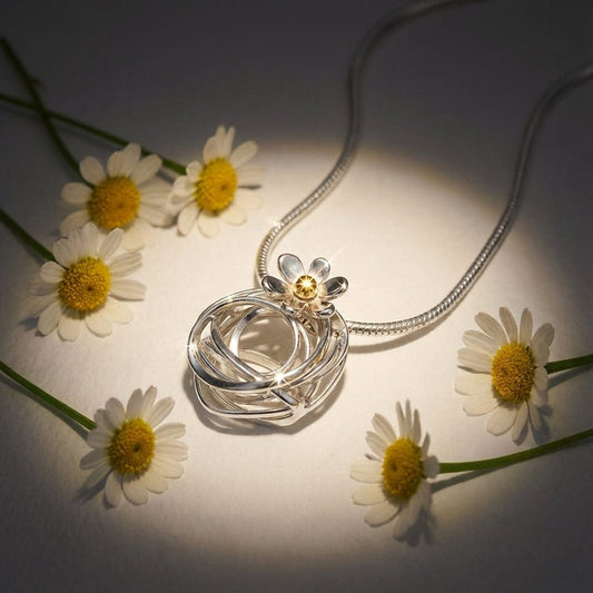 Pendant Linda Macdonald Silver 9ct scribbles necklace