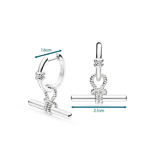 Marina Grande Rope Knot Hoop Earrings with T-Bar Earrings Kit Heath