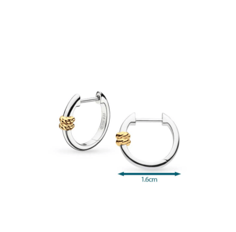 Marina Rope Bar Golden Hinged Hoop Earrings Earrings Kit Heath