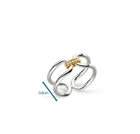 Marina Rope Bar Link Golden Ring Ring Kit Heath