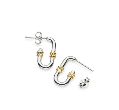 Marina Rope Bar Link Golden Stud Hoop Earrings Earrings Kit Heath