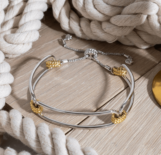 Marina Rope Bar Link Golden Toggle Bracelet Bracelet Kit Heath