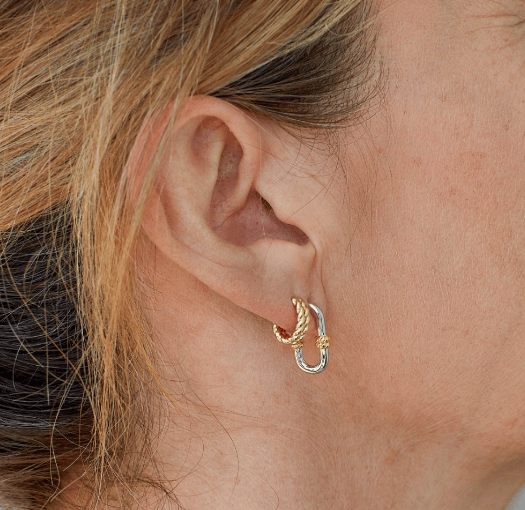 Marina Rope Golden Stud Hoop Earrings Earrings Kit Heath