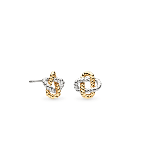 Marina Rope Knot Golden Stud Earrings Earrings Kit Heath