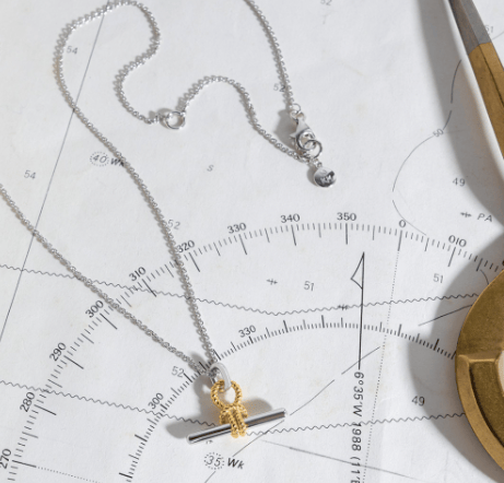 Marina Rope Knot T-Bar Golden Necklace Necklace Kit Heath