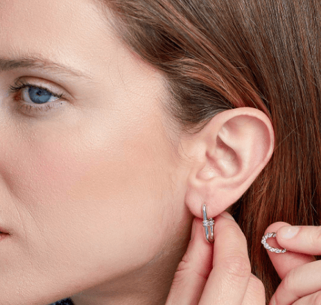 Marina Rope Link Duo Grande Hinged Hoop Earrings Earrings Kit Heath